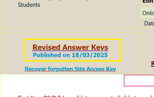lbs set 2025 answer key